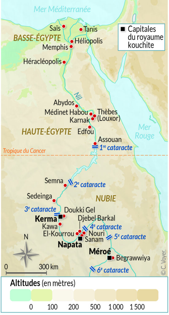 carte Égypte et Nubie : les "Deux Terres"