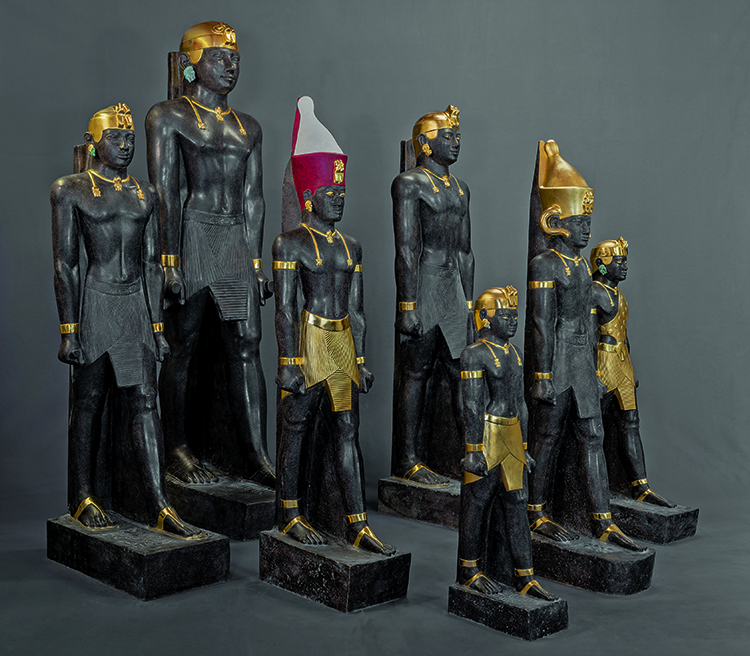 Les rois kouchites de la cachette de Doukki Gel exposition « Pharaon des Deux Terres » au musée du Louvre