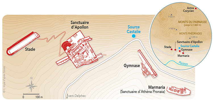 Plan d’ensemble du site de Delphes
