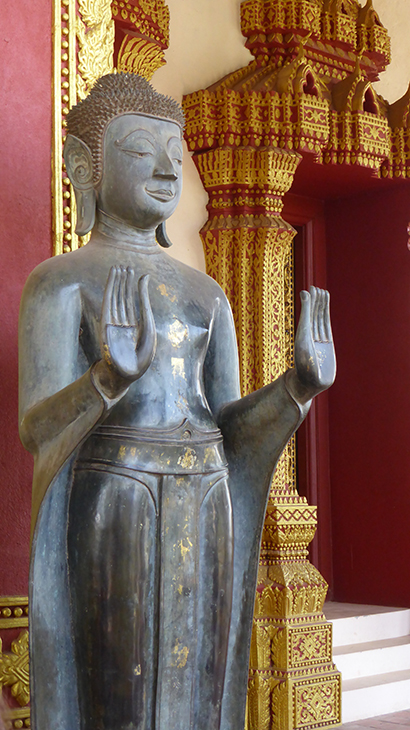 Laos Vientiane tempe Vat Phra Keo bouddha statue