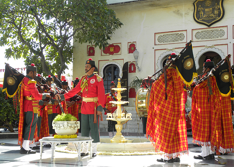Lors de l’anniversaire du maharana Udaïpur Inde