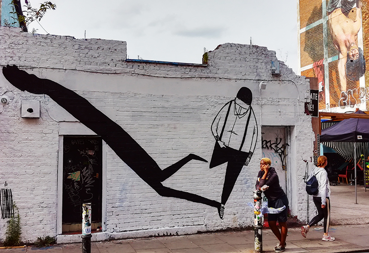 À Londres, au Royaume-Uni Fresques murales street art arts et vie