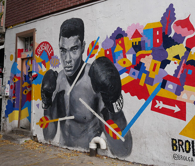 Dans le quartier de Williamsburg à Brooklyn, aux États-Unis art urbain