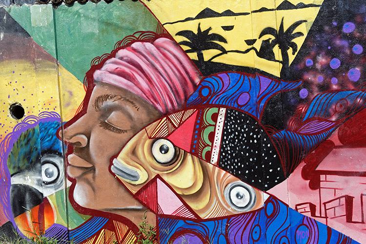 À Livingstone, au Guatemala fresque murale arts et vie
