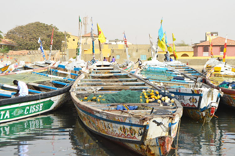 bateaux de pêcheurs pêche Saint-Louis gastronomie sénégalaise