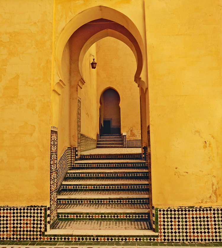 Dans l'enceinte du mausolée de Moulay Ismaïl, à Meknès Maroc