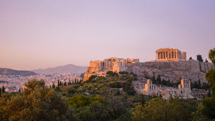 Vue sur l'Acropole d'Athènes