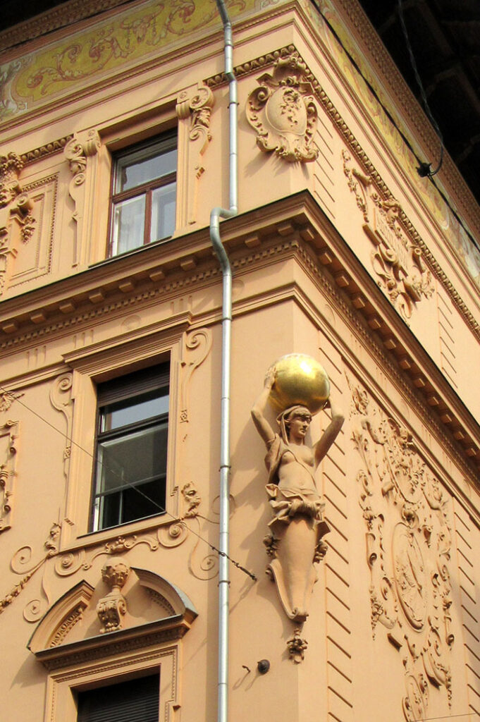 Détail d'une façade à Budapest 