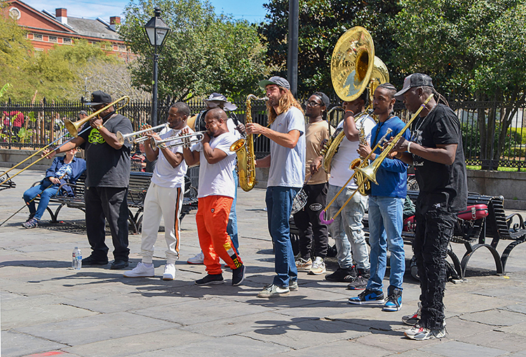 Musiciens dans les rues de La Nouvelle-Orléans